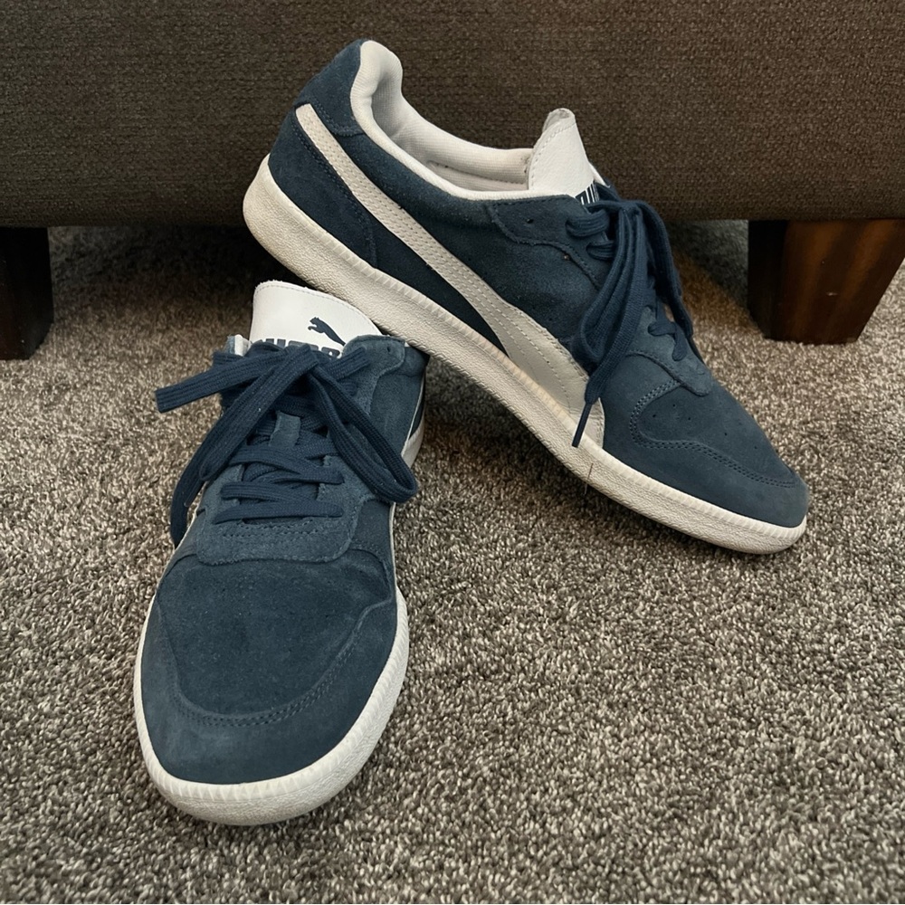 PUMA Suede Smash Navy Blue Sneakers Men’s Size 12M Classic Retro 90s
